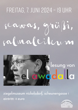 Lesung von El Awadalla, 7. Juni 2024 im Ziegelmuseum Nickelsdorf.
