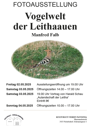 Fotoausstellung Vogelwelt der Leithaauen von Manfred Falb