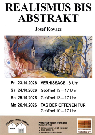 Realismus bis abstrakt - eine Ausstellung von Josef Kovacs